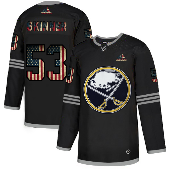 Buffalo Sabres #53 Jeff Skinner Adidas Men Black USA Flag Limited NHL Jersey